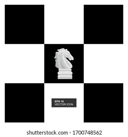 Chess game concept with realistic board. Vector illustration.