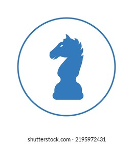 Chess game figure horse icon | Circle version icon |