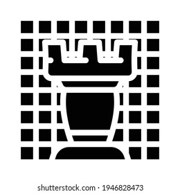 chess game glyph icon vector. chess game sign. isolated contour symbol black illustration