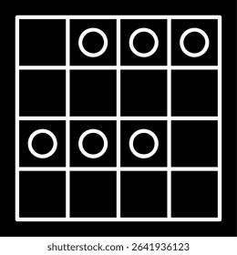 Chess Game Glyph Vector Icon Design