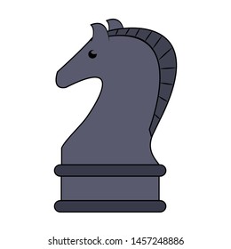 chess game horse competition cartoon vector illustration graphic design