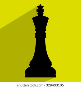 Chess game icon design over green background, vector graphic eps10