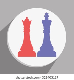 Chess game icon design, vector graphic eps10