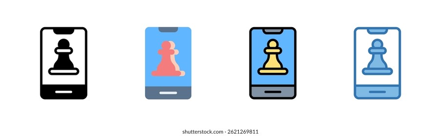 Chess Game Icon Element For Design