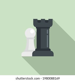 Icono del juego de ajedrez. Ilustración plana del icono vectorial del juego de ajedrez para el diseño web