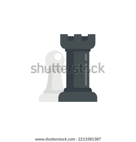 Chess game icon. Flat illustration of Chess game vector icon isolated on white background