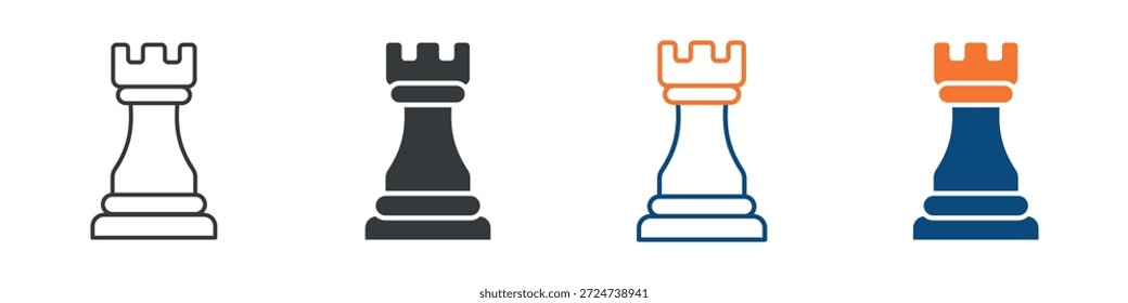 Chess Game Icon Set Multiple Style Collection