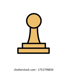 Chess, game icon. Simple color with outline vector elements of free time icons for ui and ux, website or mobile application