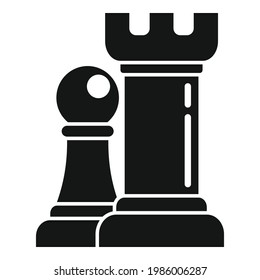 Chess game icon. Simple illustration of Chess game vector icon for web design isolated on white background