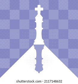 chess game illustration with king and queen pieces