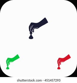Chess game Illustration set. Blue, green, red icon.
