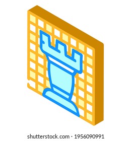 chess game isometric icon vector. chess game sign. isolated symbol illustration