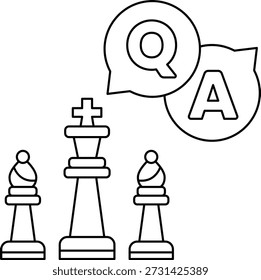 Un juego de ajedrez con un rey, una reina y una torre. El rey está en medio del tablero, y la reina y la torre están a cada lado de él. La Imagen pretende transmitir la idea de estrategia