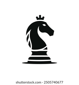 chess game knight logo vector illustration template design