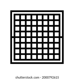 Schachspiel-Linie Symbol Vektorgrafik.  isoliertes Kontursymbol
