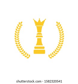 chess game logo vector. chess match symbol icon.