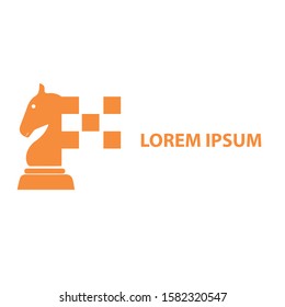 chess game logo vector. chess match symbol icon.