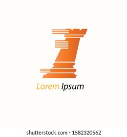 chess game logo vector. chess match symbol icon.
