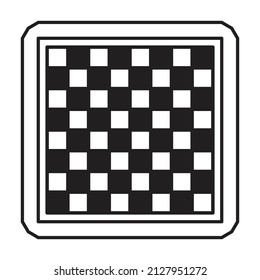 Chess game outline vector icon.Outline vector illustration of board. Isolated illustration of chess game icon on white background.