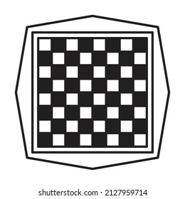 Chess game outline vector icon.Outline vector illustration of board. Isolated illustration of chess game icon on white background.