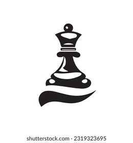 chess game pawn logo illustration