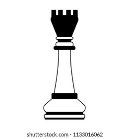 Chess game piece black and white colors