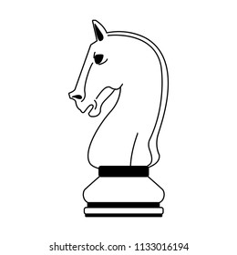 Chess game piece black and white colors