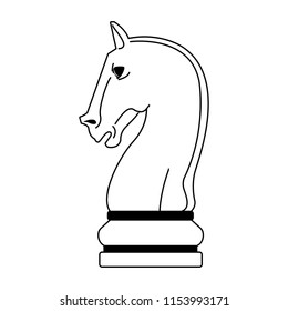 Chess game piece in black and white