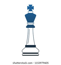 Chess game piece blue lines