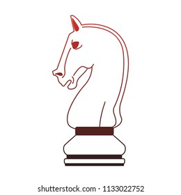 Chess game piece red lines