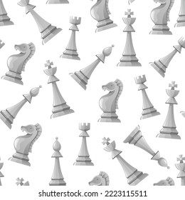 Chess game seamless pattern cover background abstract design element concept illustration