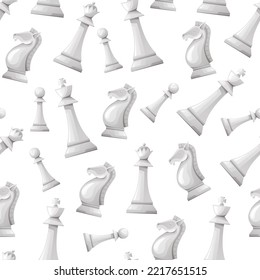Chess game seamless pattern print wallpaper abstract concept. Vector graphic design illustration element
