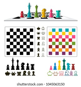 Chess Game Set with Pieces and Chessboards