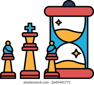 A chess game with a timer in the background. The timer is set to zero, indicating that the game has just started