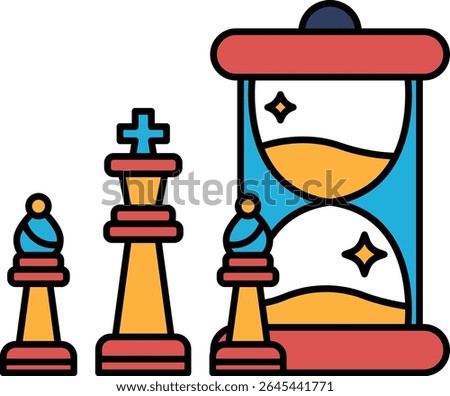 A chess game with a timer in the background. The timer is set to zero, indicating that the game has just started