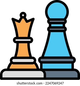 Chess game Vector Icon which is suitable for commercial work and easily modify or edit it
