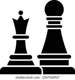 Chess game Vector Icon which is suitable for commercial work and easily modify or edit it
