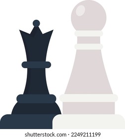Chess game Vector Icon which is suitable for commercial work and easily modify or edit it
