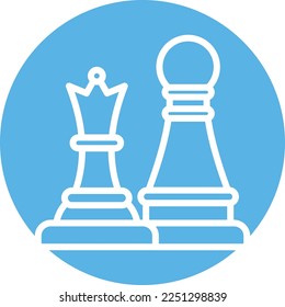 Chess game Vector Icon which is suitable for commercial work and easily modify or edit it
