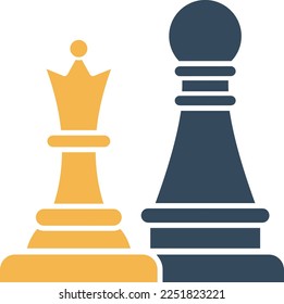 Chess game Vector Icon which is suitable for commercial work and easily modify or edit it
