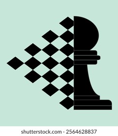 chess, game, vector, illustration, abstraction, paper, entertainment, leisure, board, pawn