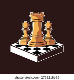 THE CHESS  GAMES DESIGN VECTOR  ART