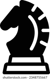 Chess Glyph Icon - Single Icon, Vector