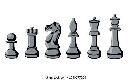 chess gray vector