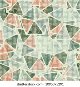 The chess grid covers a seamless pattern of pentagonal elements. Beautiful walls, backgrounds and design. Texture for happy people.