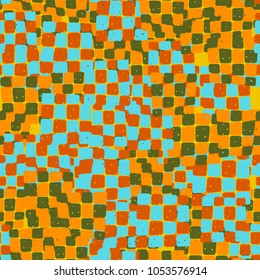 Chess groups of smoothed quadrangles of different colors are chaotically located on the surface. Seamless chess camouflage.