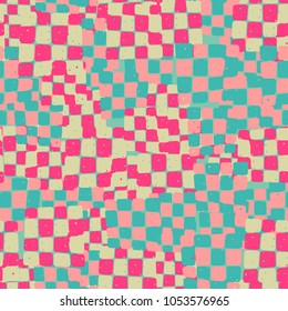 Chess groups of smoothed quadrangles of different colors are chaotically located on the surface. Seamless chess camouflage.