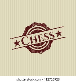Chess grunge style stamp