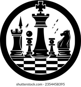 Chess - High Quality Vector Logo - Vector illustration ideal for T-shirt graphic