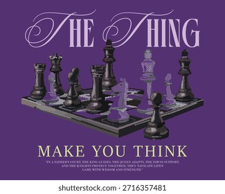 Chess High-Quality T-Shirt Printing design, custom apparel, Strategic Chess Vector trendy t shirt, Chessboard Vector illustration design for fashion graphics, t-shirts, prints, posters, gifts.